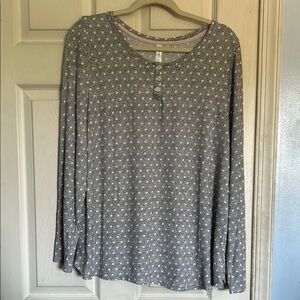 NWOT SLEEP by Cacique long sleeve polka dot pajama top size 14/16